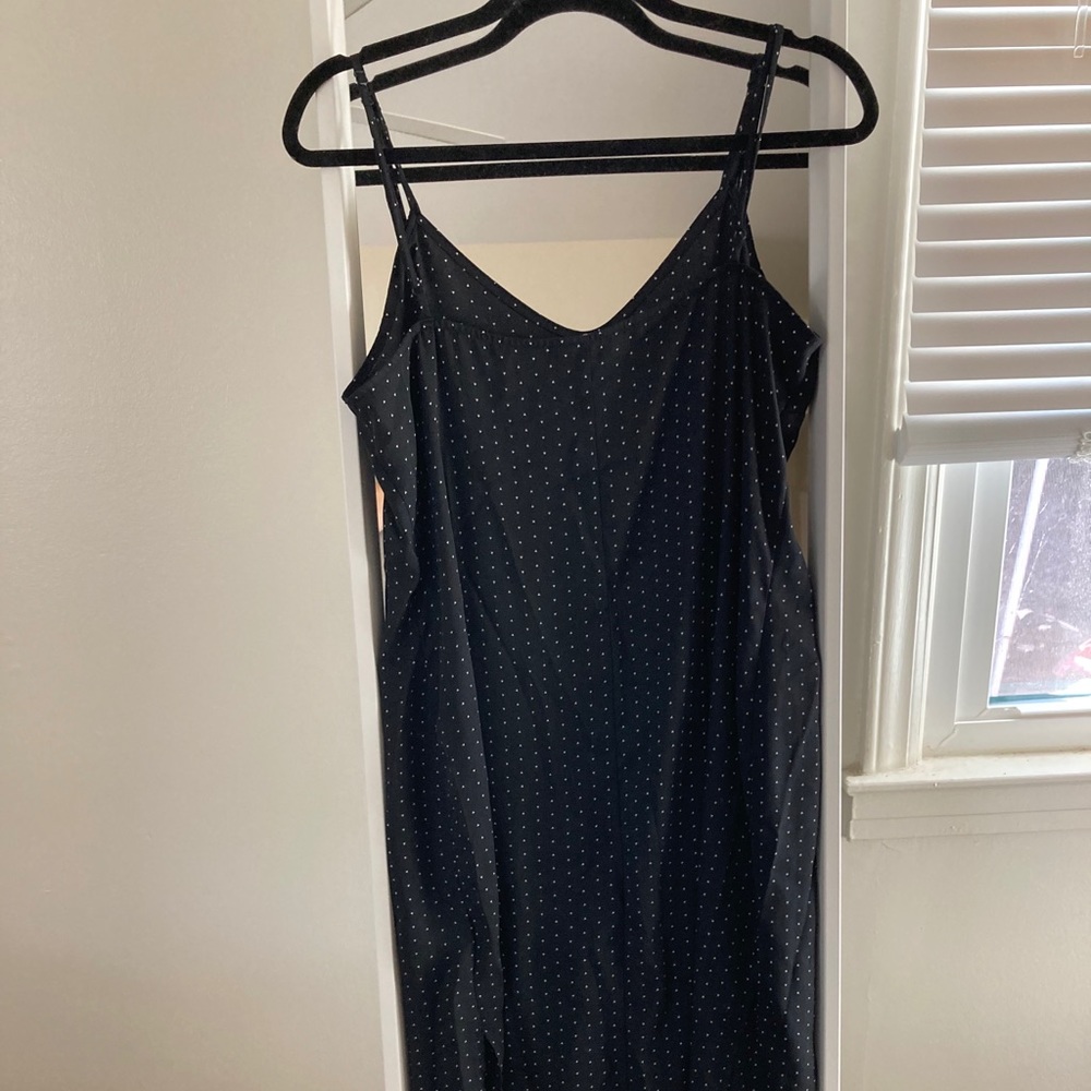 Lulu’s Navy Slip Midi Dress